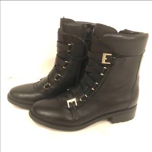 tahari jude leather combat boots